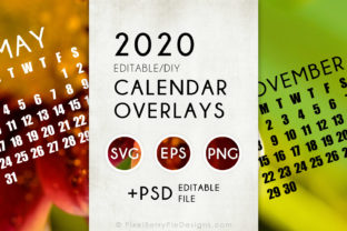 2020 Calendar Overlay Templates