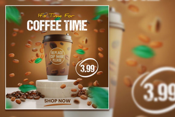 Coffee Time Social Media Post Template: Easy Customization